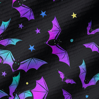 Purplehecate Rainbow Bat Ribbed Knit Dress