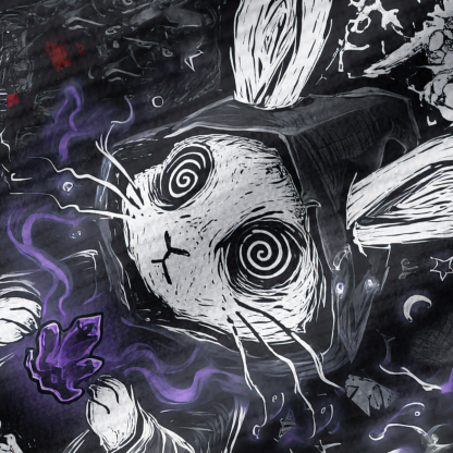 Purplehecate Gothic Cursed Bunny Ritual Ribbed Knit Dress