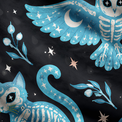 Purplehecate Mystic Midnight Creatures Ugly Cardigan Sweaters