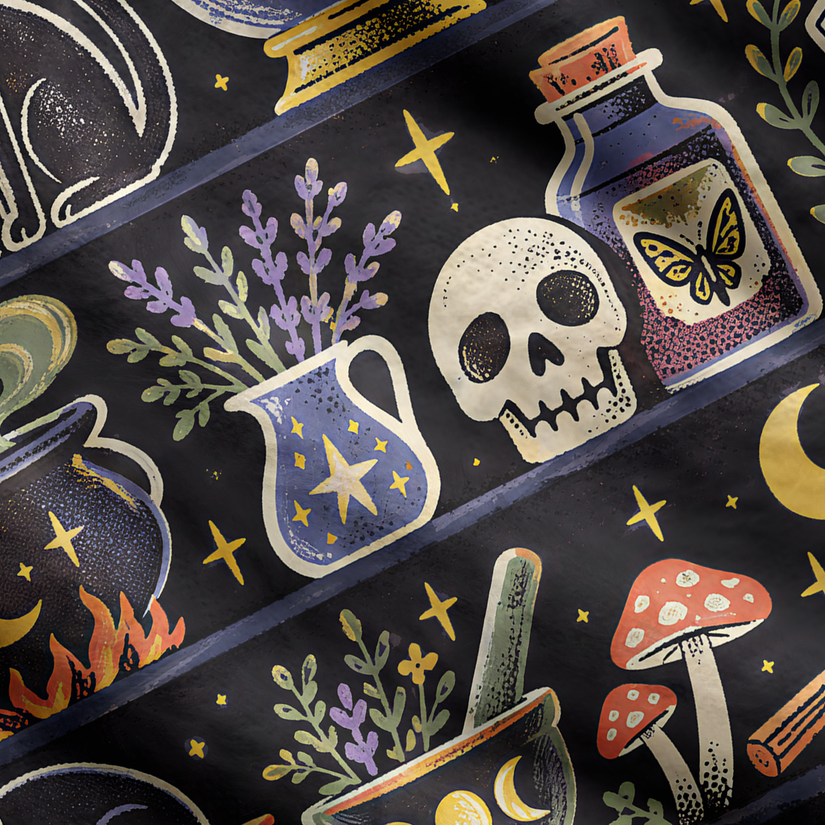 Purplehecate Wizard's Potion Cabinet Ugly Cardigan Sweaters