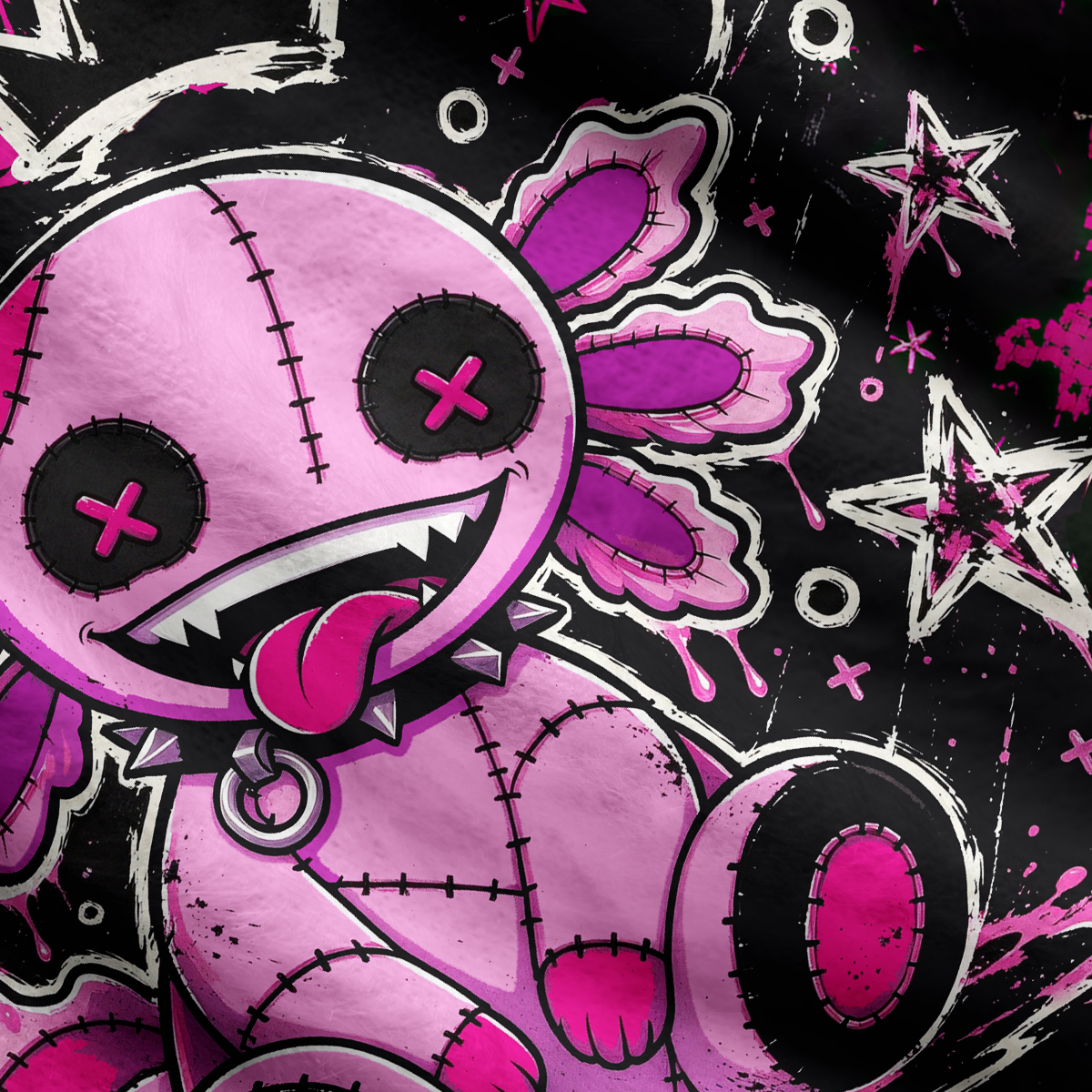 Purplehecate Stitched Up Demon Puppet Ugly Cardigan Sweaters