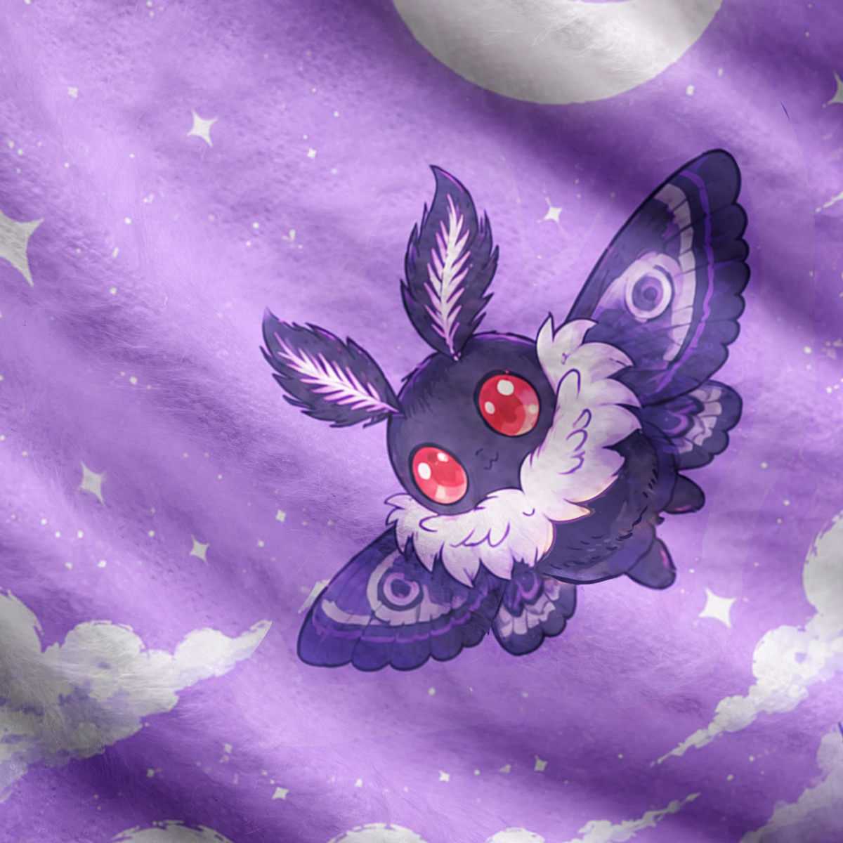 Purplehecate Mothman in the Mystic Eyebloom Garden Ugly Cardigan Sweaters