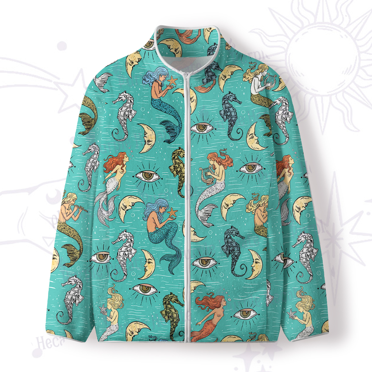 Purplehecate Mermaid Magic Full Zip Fleece Jacket