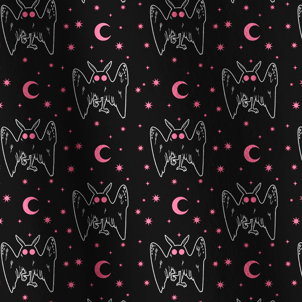 Purplehecate Witchy Mothman Night Full Zip Fleece Jacket