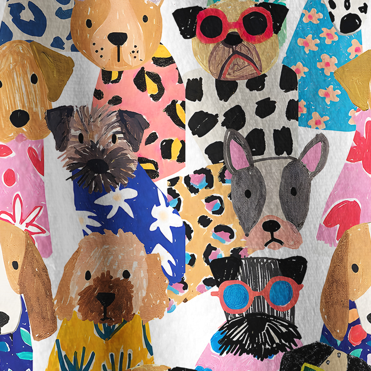 Purplehecate Puppy Parade Full Zip Fleece Jacket