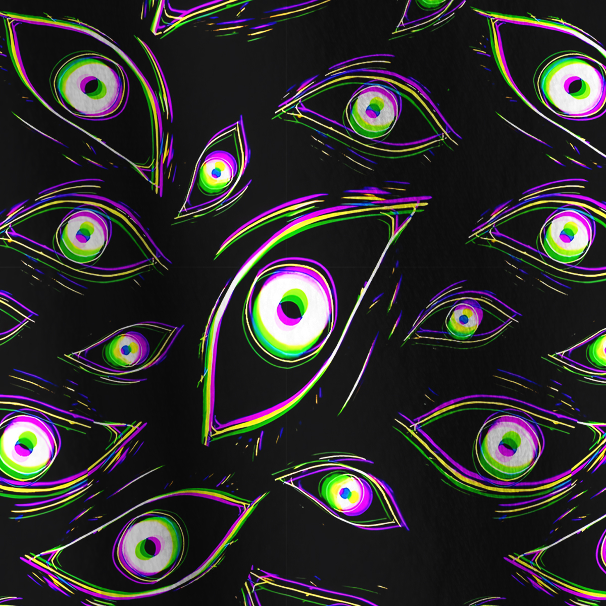 Purplehecate Glitch Vision Full Zip Fleece Jacket
