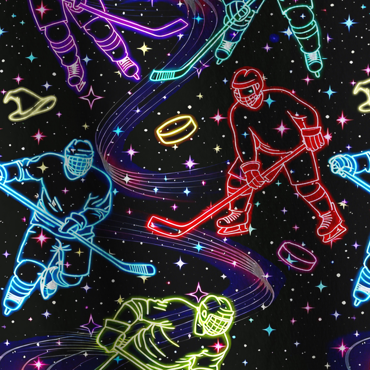 Purplehecate Neon Night Hockey Full Zip Fleece Jacket