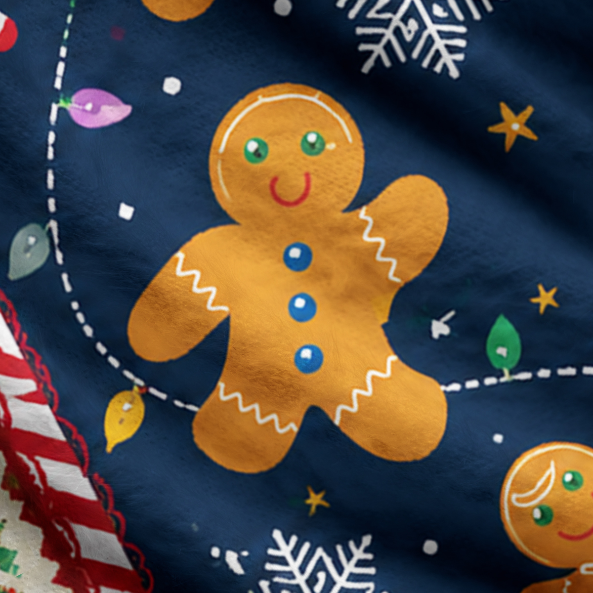 Purplehecate Gingerbread Man Christmas Ugly Cardigan Sweaters