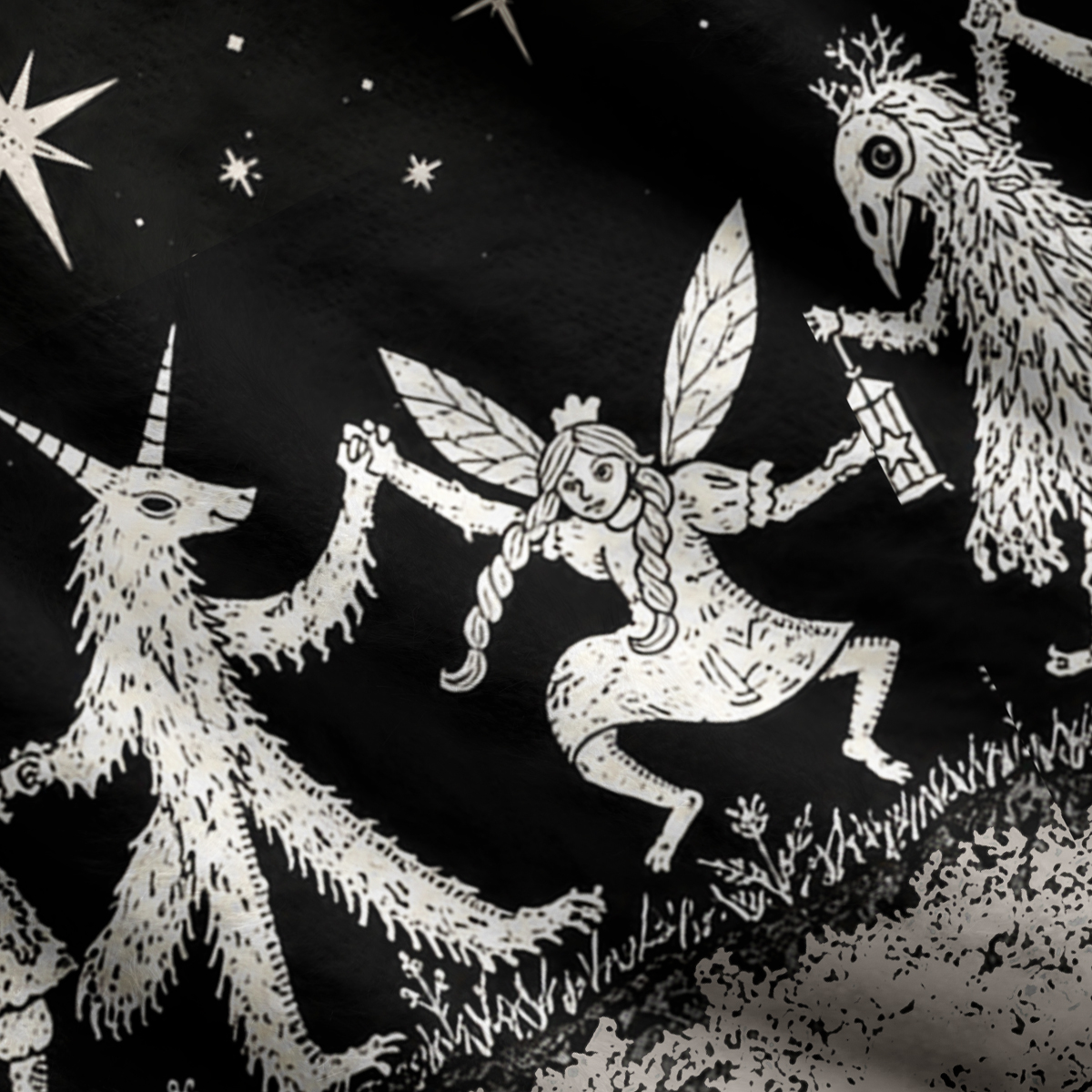 Purplehecate Where the Wild Fae Dance Ugly Cardigan Sweaters