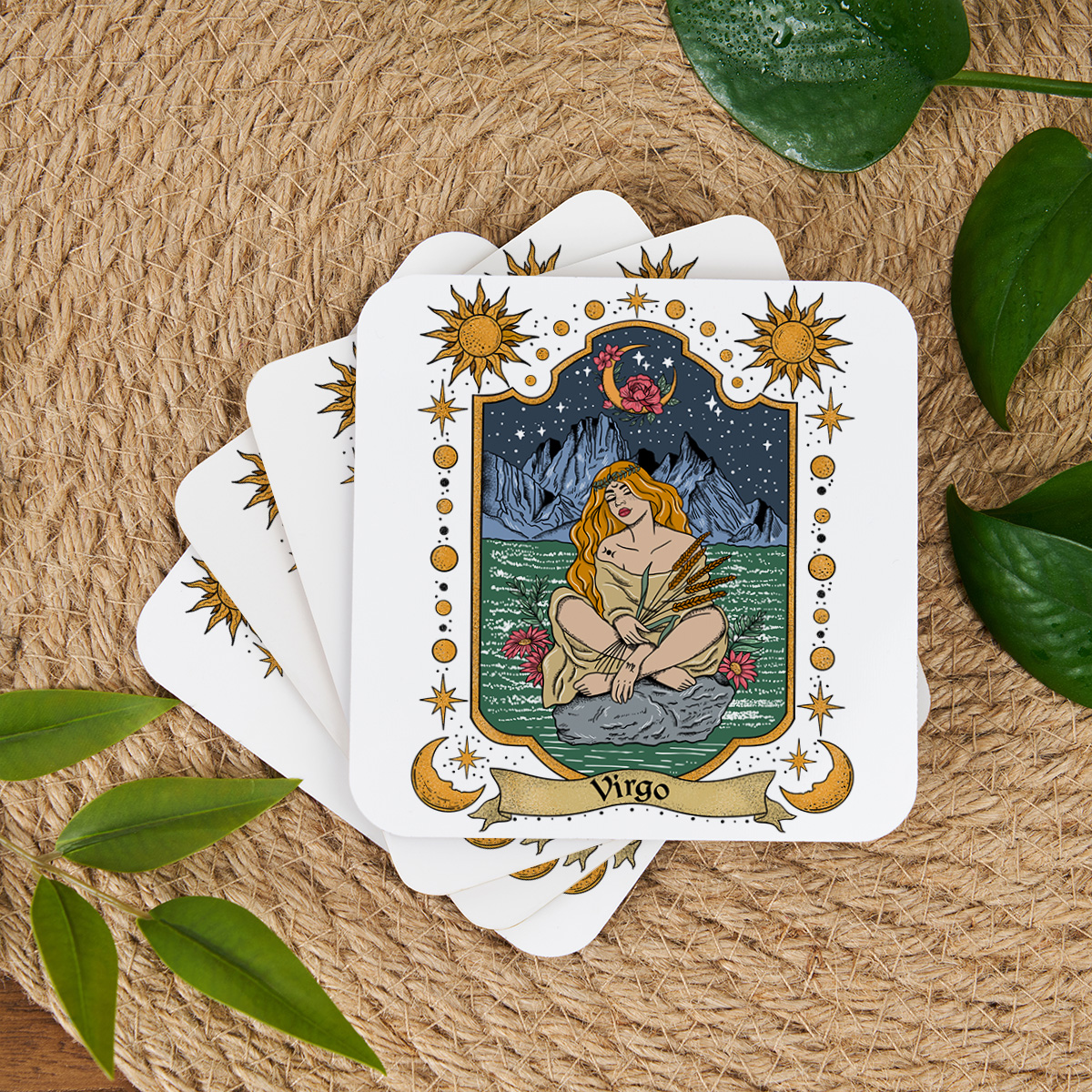 Purplehecate Virgo Zodiac Coaster