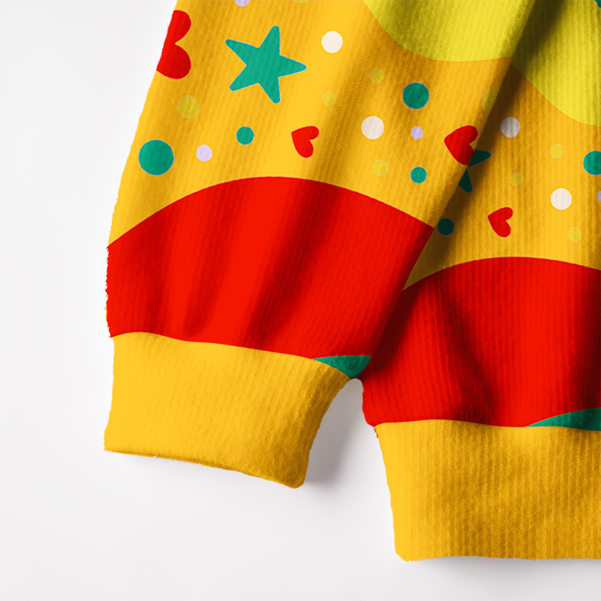 Purplehecate Dreamy Rainbow Waves Fuzzy Ugly Christmas Sweatshirt