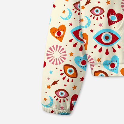 Purplehecate Protective Evil Eye Amulet All-Over Print Hoodie