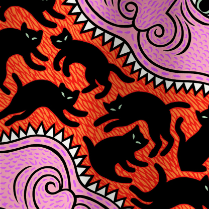 Purplehecate Cats for the Devil’s Feast All Over Print T-Shirt