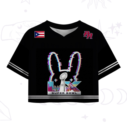 Purplehecate Neon Bunny Beats No.94 Crop Sports Jersey