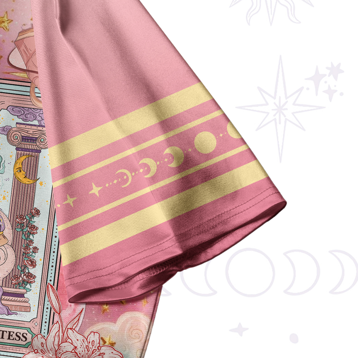 Purplehecate The High Priestess Tarot Card Crop Jersey Top