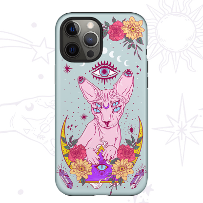 Purplehecate Moon Phase Cat Phone Case