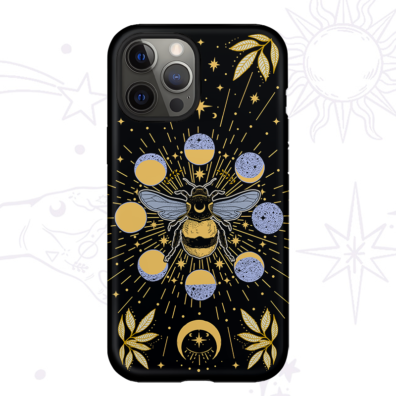 Purplehecate Phases of the Moon Bee Phone Case