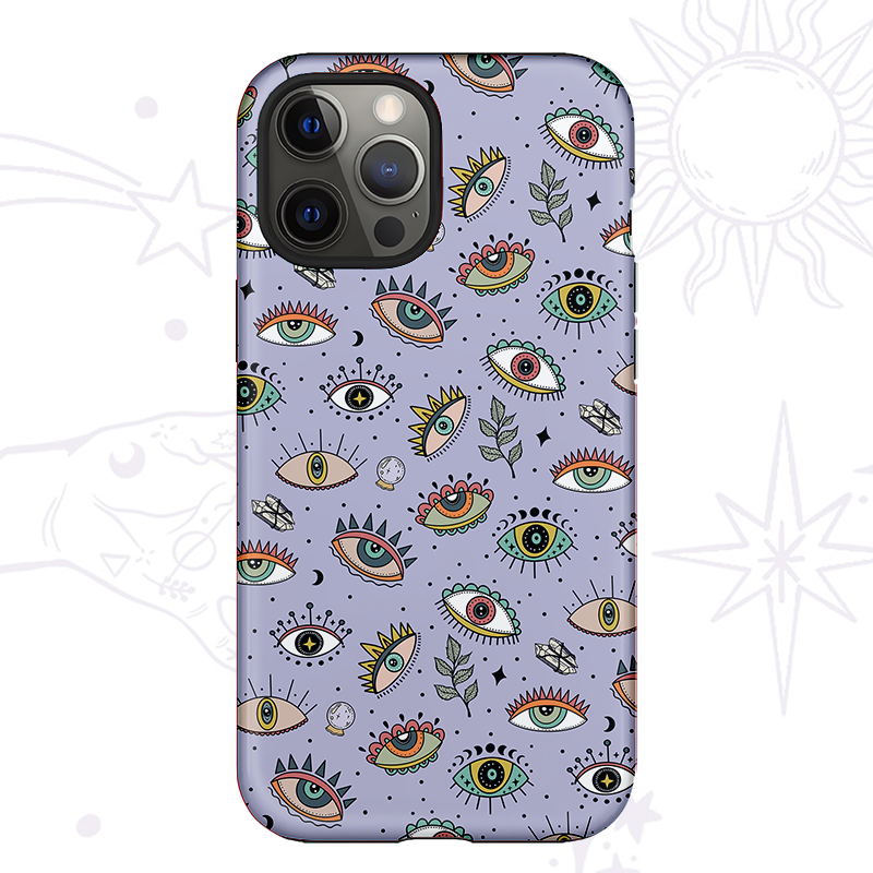 Purplehecate Evil Eye Pattern Phone Case