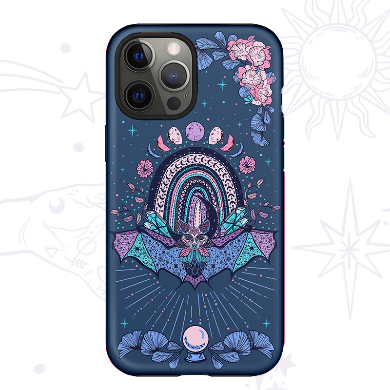 Purplehecate Moon Phase Bat Phone Case