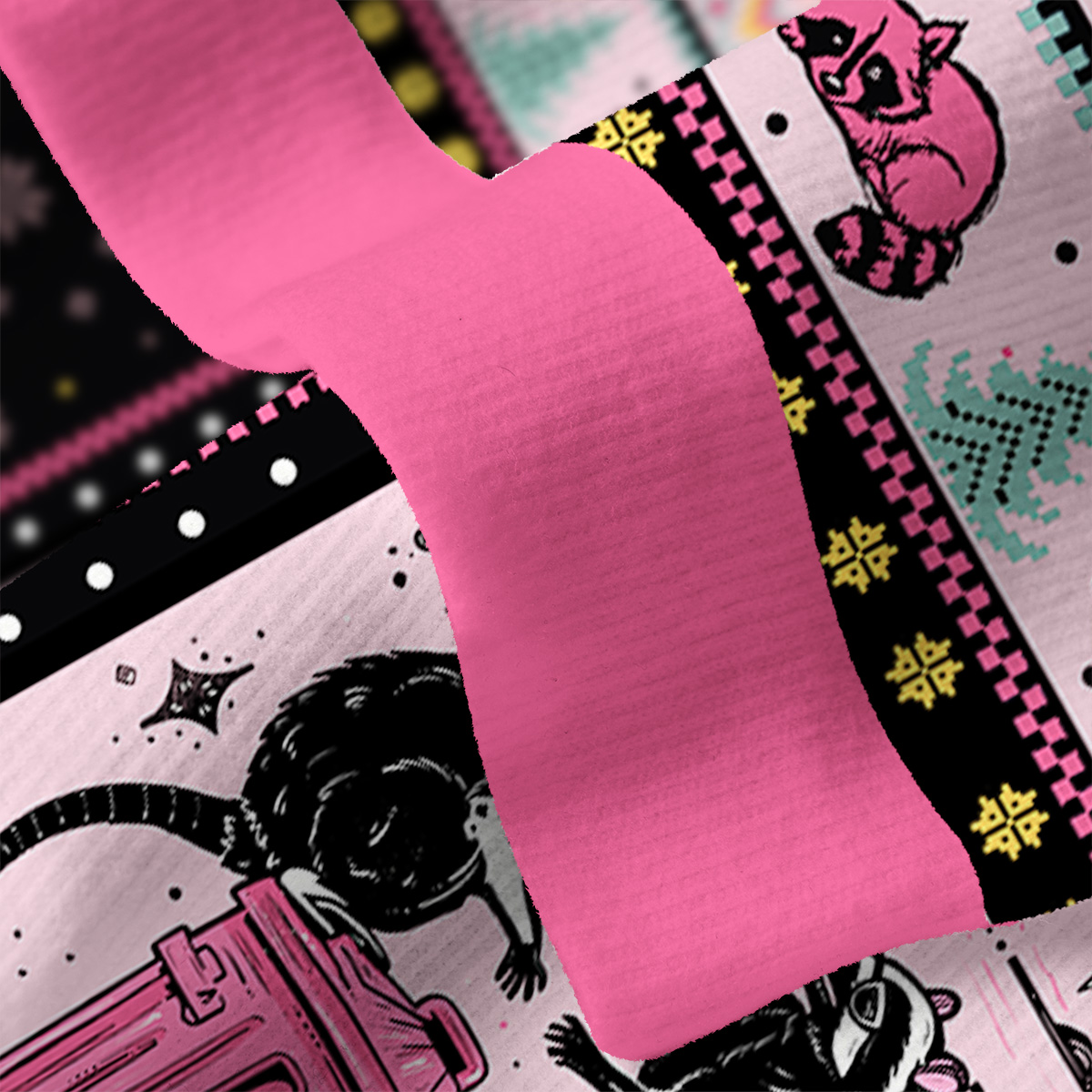 Purplehecate The Team Trash Opossum Ugly Cardigan Sweaters