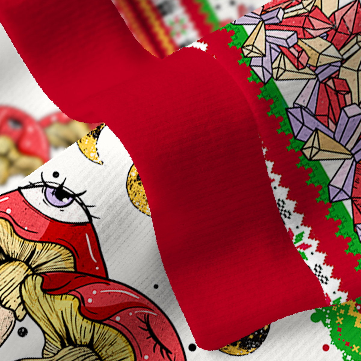 Purplehecate Magic Mushroom Ugly Cardigan Sweaters