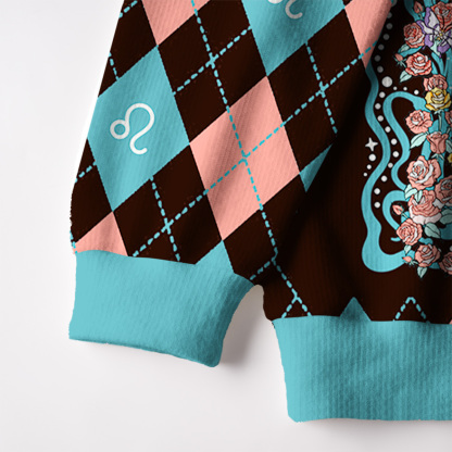 Purplehecate Leo Spirit Zodiac Ugly Cardigan Sweaters