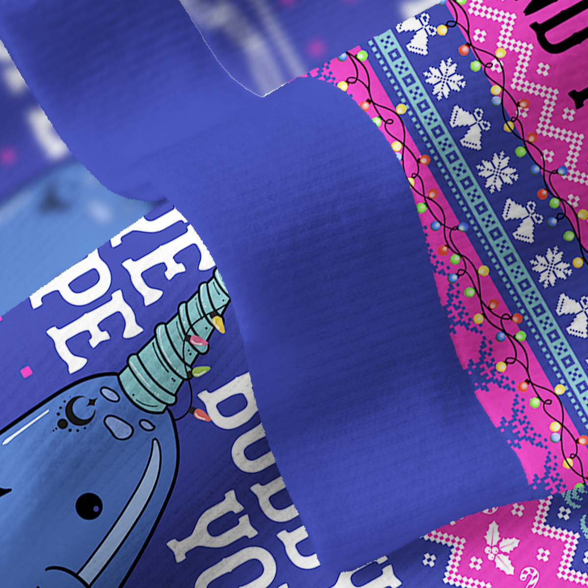 Purplehecate Good Luck Buddy Whale Fuzzy Ugly Christmas Sweatshirt