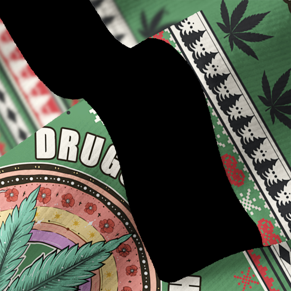 Purplehecate Drugs Not Hugs Ugly Cardigan Sweaters