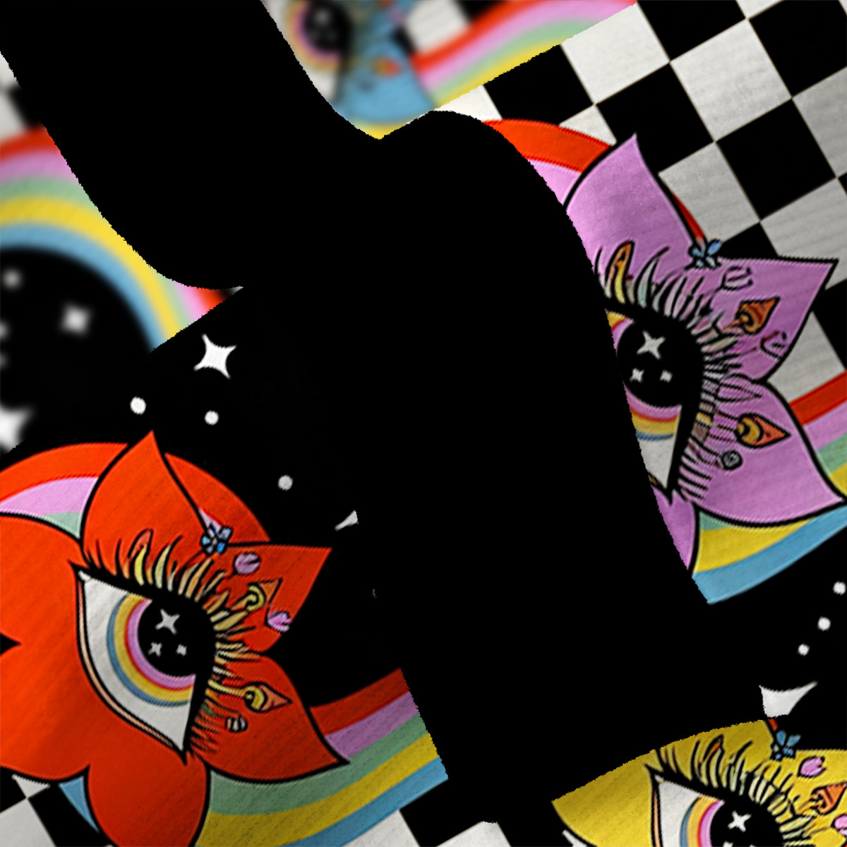 Purplehecate Enchanted Eye Blossom Ugly Cardigan Sweaters