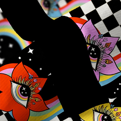 Purplehecate Enchanted Eye Blossom Ugly Cardigan Sweaters