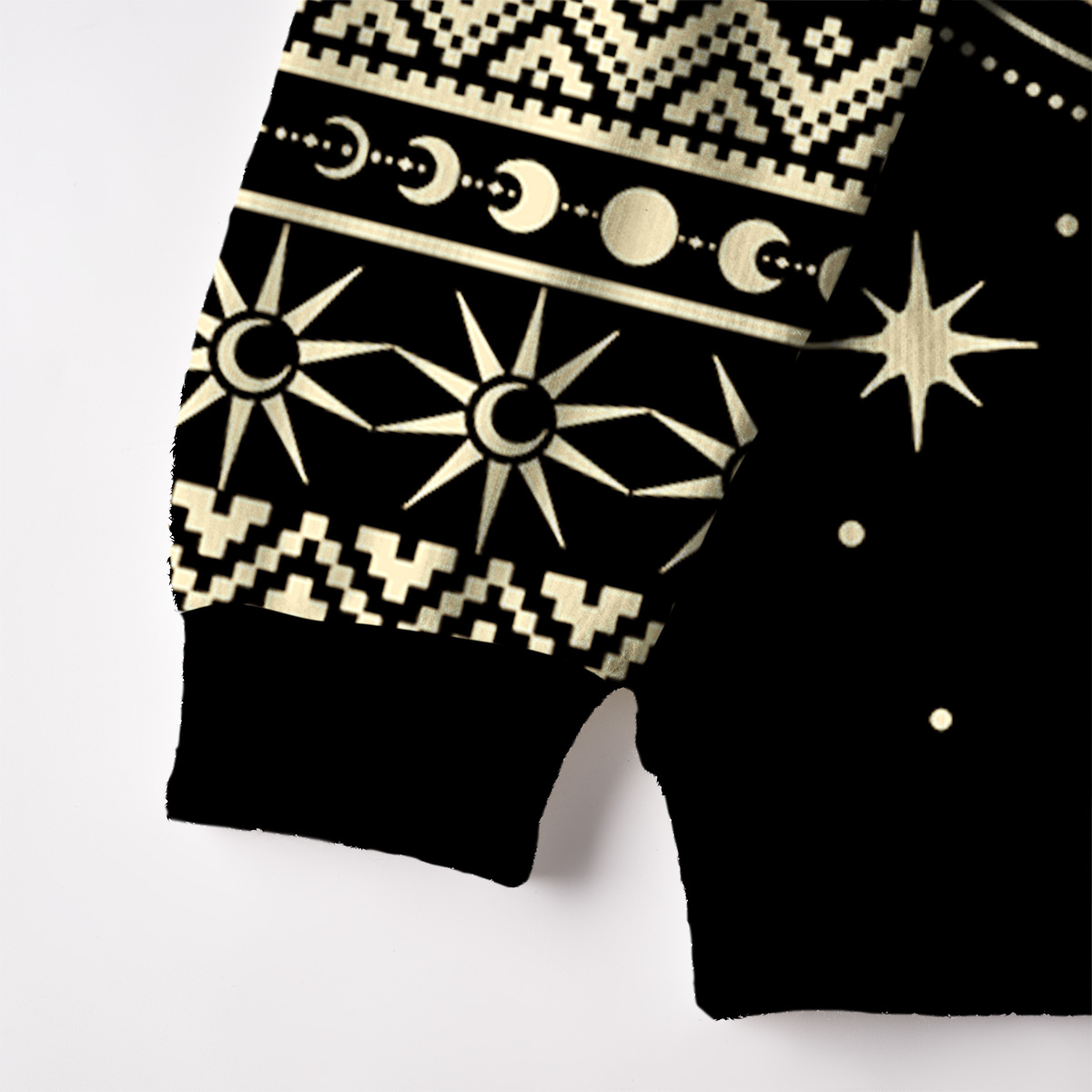 Purplehecate Celestial Sun and Moon Ugly Cardigan Sweaters