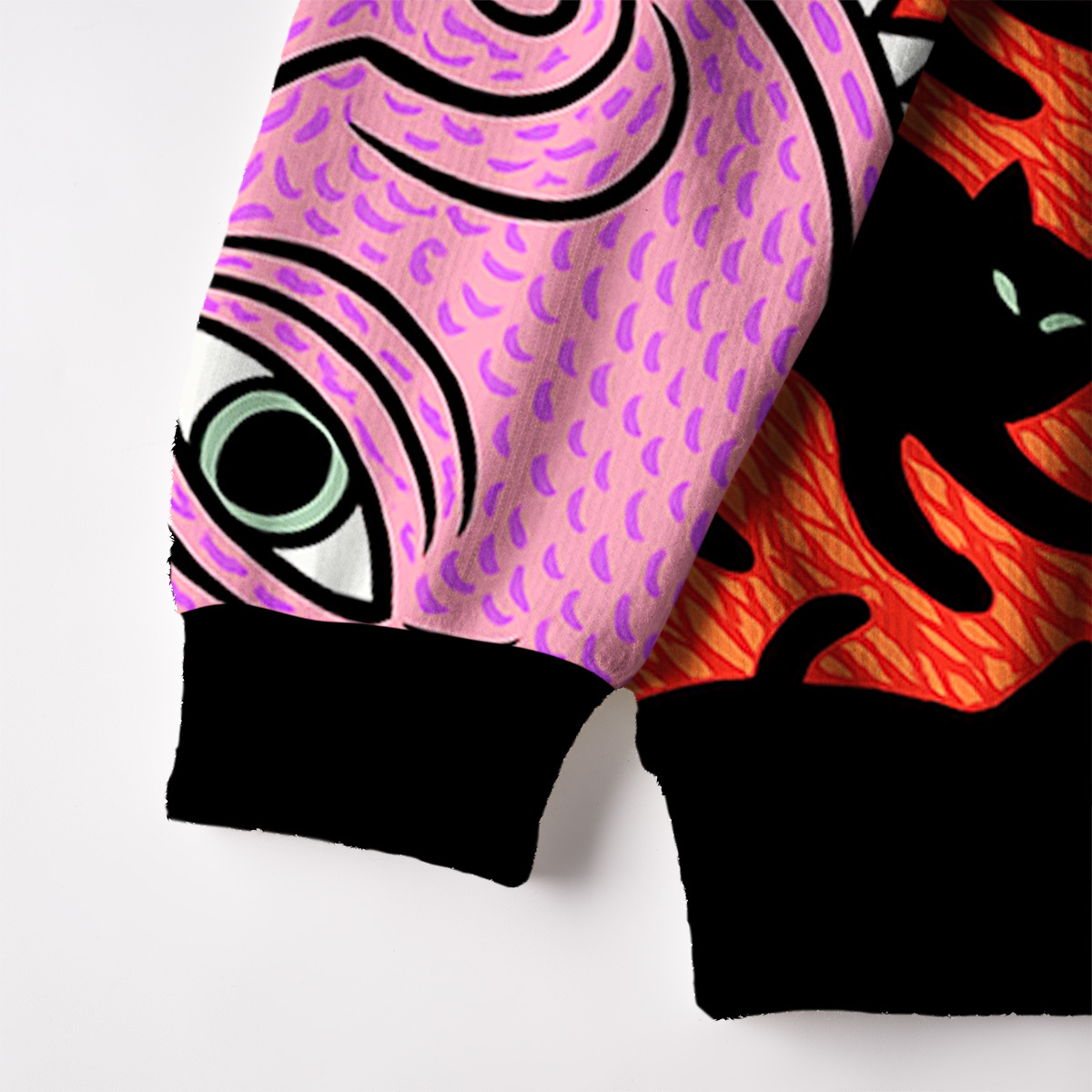 Purplehecate Cats for the Devil’s Feast Ugly Cardigan Sweaters