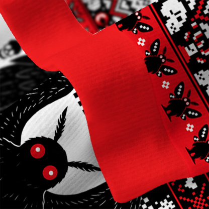 Purplehecate The Mothmen Fuzzy Ugly Christmas Sweatshirt