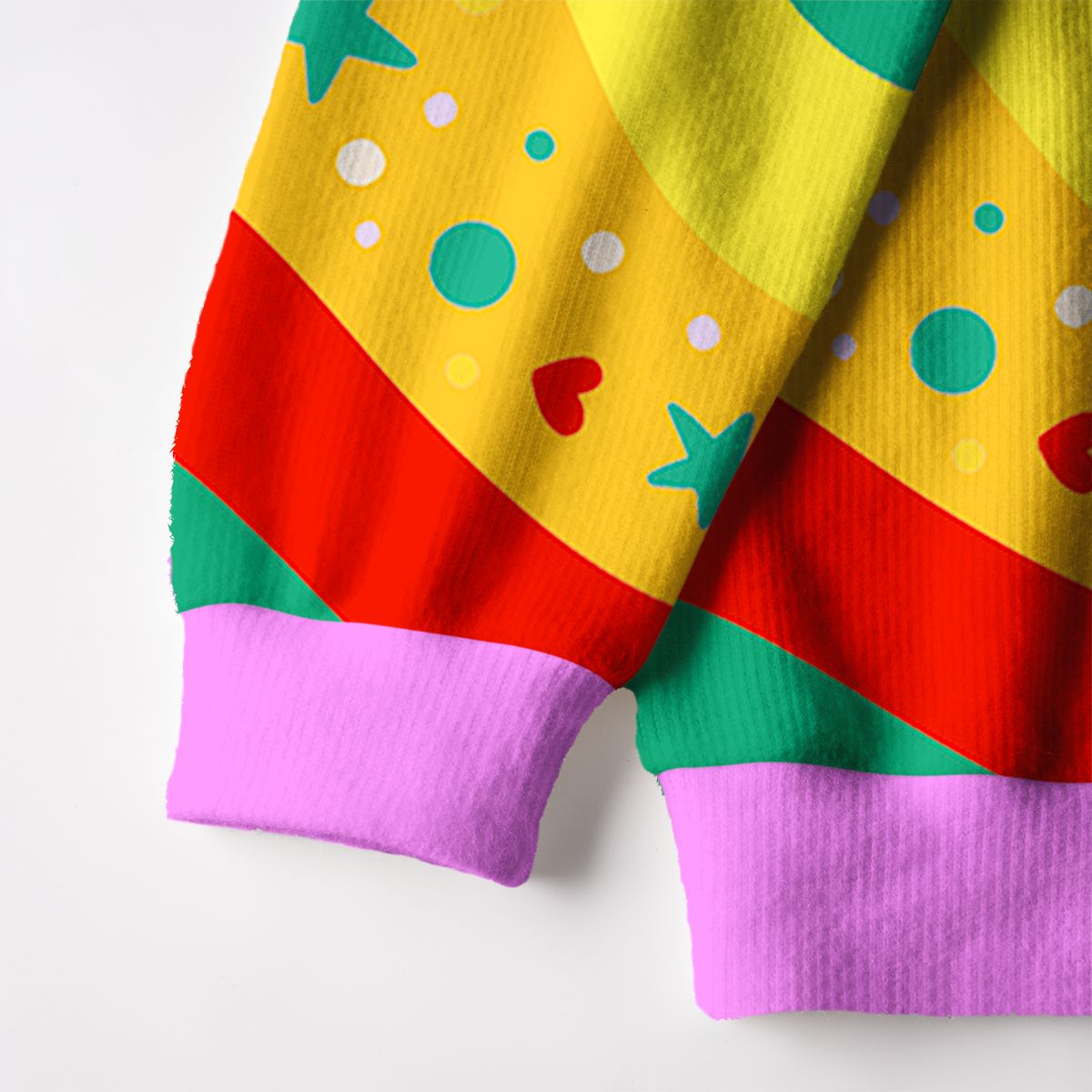 Purplehecate Dreamy Rainbow Waves Ugly Cardigan Sweaters