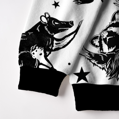 Purplehecate Galactic Raccoon Club Fuzzy Ugly Sweatshirt