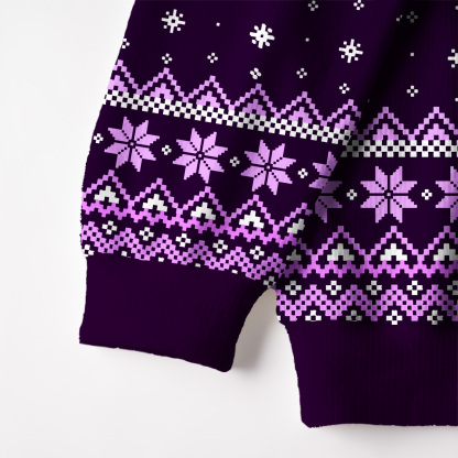 Purplehecate Snake And Moon Phase Fuzzy Ugly Christmas Sweatshirt