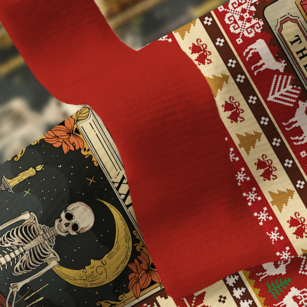 Purplehecate The Reader Tarot Fuzzy Ugly Christmas Sweatshirt