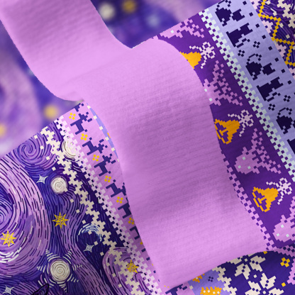 Purplehecate Mystic Cat Beneath the Cosmic Veil Fuzzy Ugly Christmas Sweatshirt