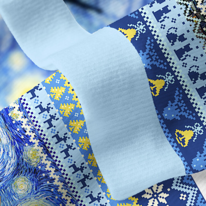 Purplehecate Witch Cat Under the Starry Night Fuzzy Ugly Christmas Sweatshirt