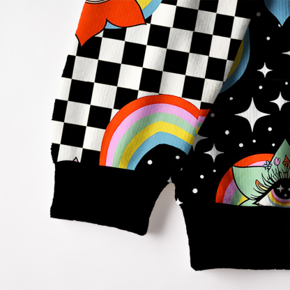 Purplehecate Enchanted Eye Blossom Fuzzy Ugly Christmas Sweatshirt