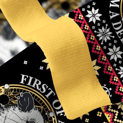 Purplehecate First Of All I'm A Delightful Opossum Fuzzy Ugly Christmas Sweatshirt