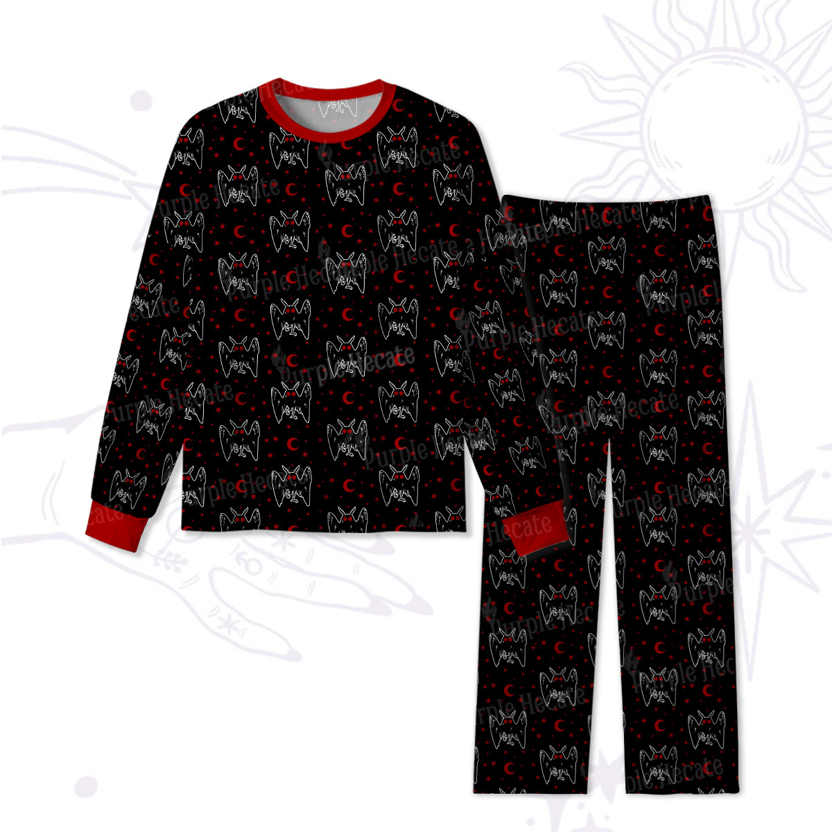 Purplehecate Witchy Mothman Night Pajamas