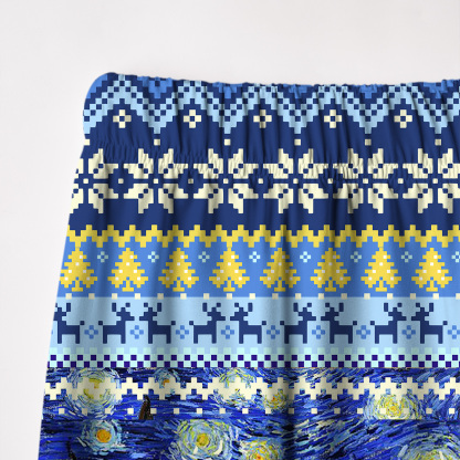 Purplehecate Witch Cat Under the Starry Night Christmas Pajamas