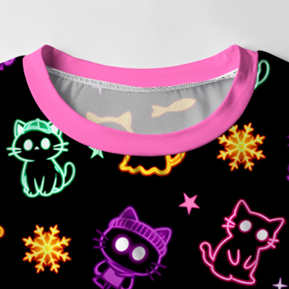 Purplehecate Neon Cat Party Pajamas