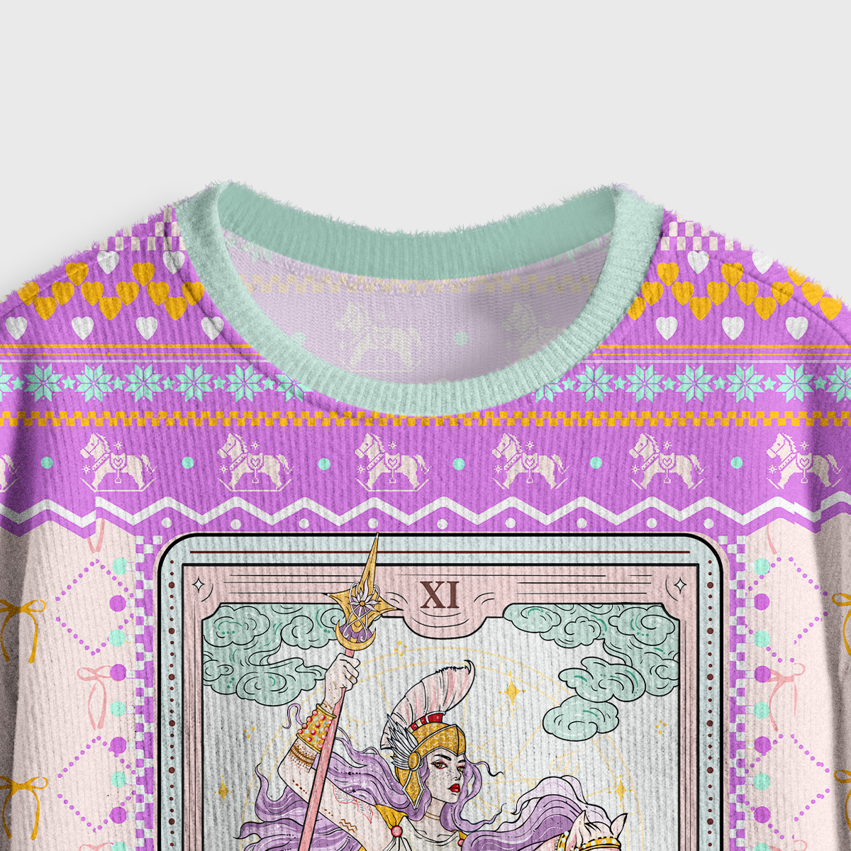 Purplehecate The Audacity Goddess Crop Fuzzy Ugly Sweatshirt