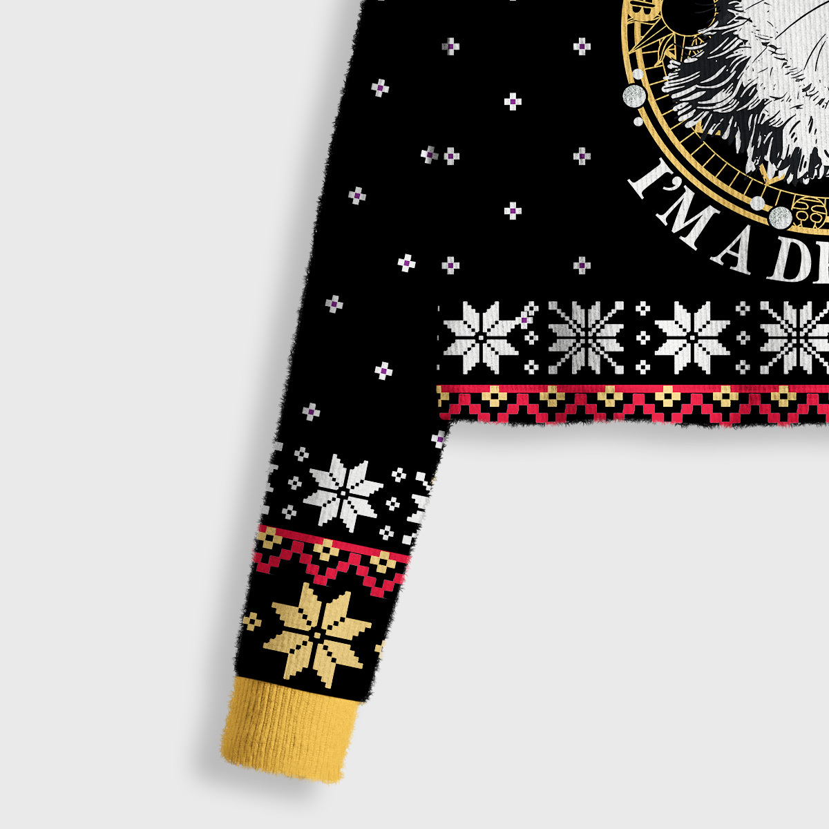 Purplehecate First Of All I'm A Delightful Opossum Crop Fuzzy Ugly Sweatshirt