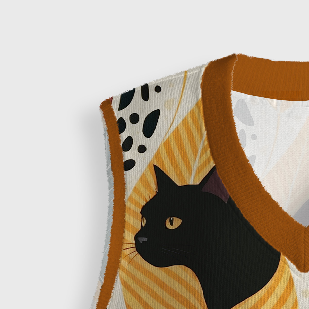 Purplehecate Mystic Forest Cat Ugly Sweater Vest