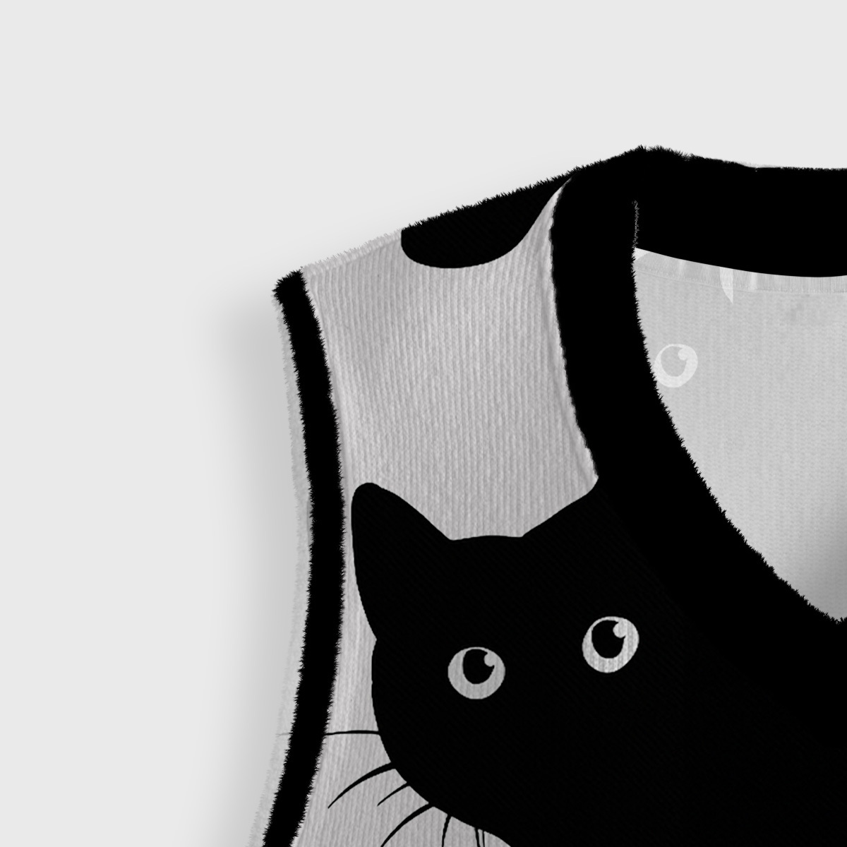 Purplehecate Peekaboo Cats Ugly Sweater Vest