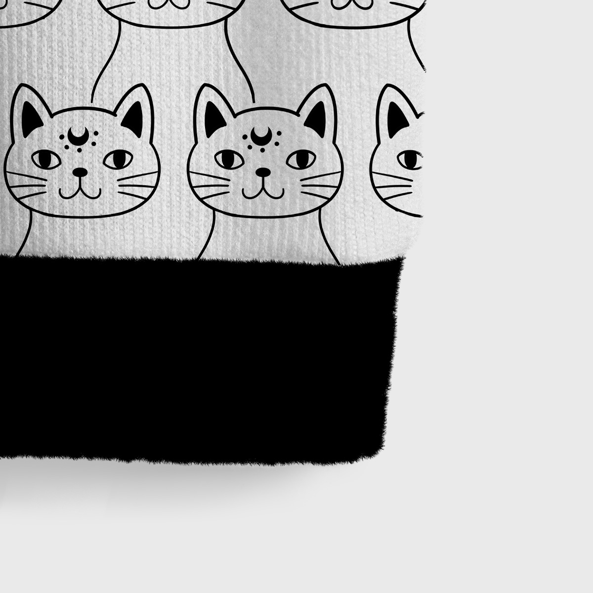 Purplehecate Sketchy Cat Ugly Sweater Vest