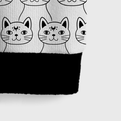 Purplehecate Sketchy Cat Ugly Sweater Vest